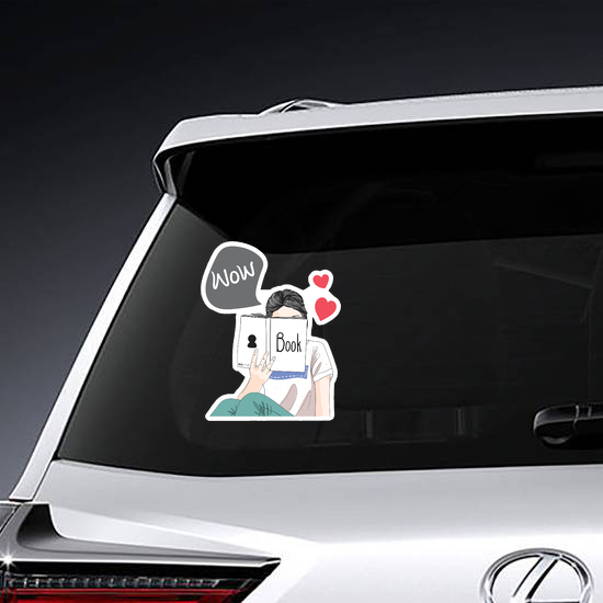 Girl Loves To Read Doodle Sticker