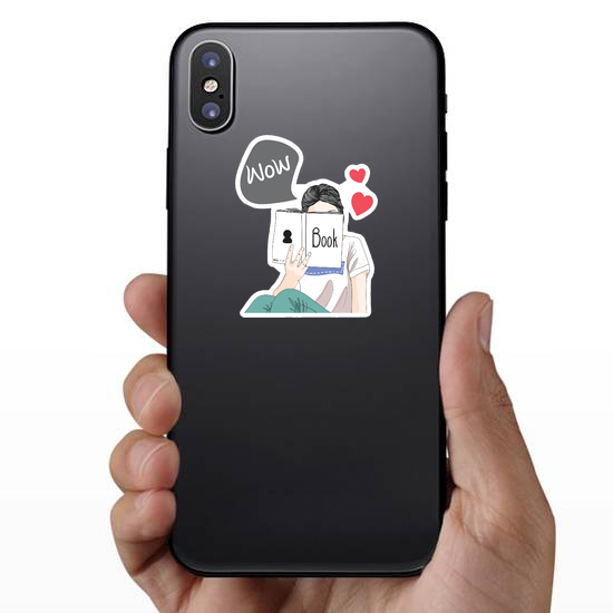 Girl Loves To Read Doodle Sticker