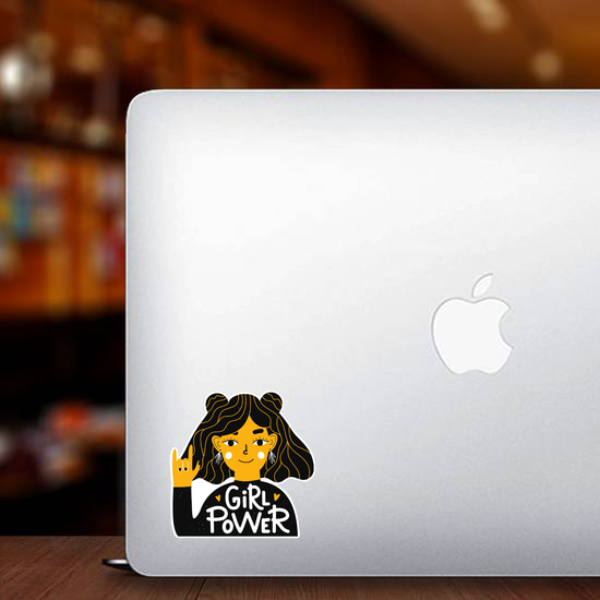 Girl Power Hand Rock Sticker
