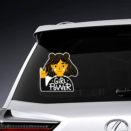 Girl Power Hand Rock Sticker