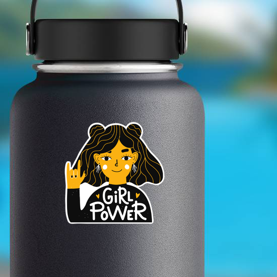 Girl Power Hand Rock Sticker