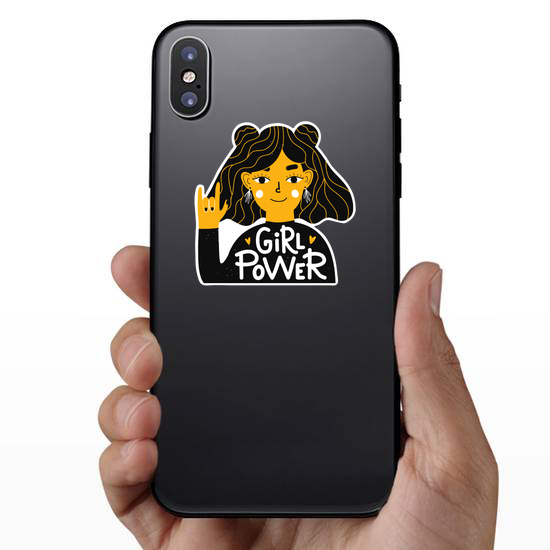 Girl Power Hand Rock Sticker