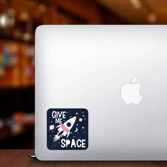 Give Me Space Slogan Sticker