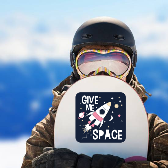 Give Me Space Slogan Sticker