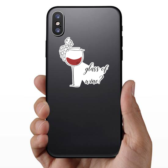 Glass Of Wine Question With Glass Sticker