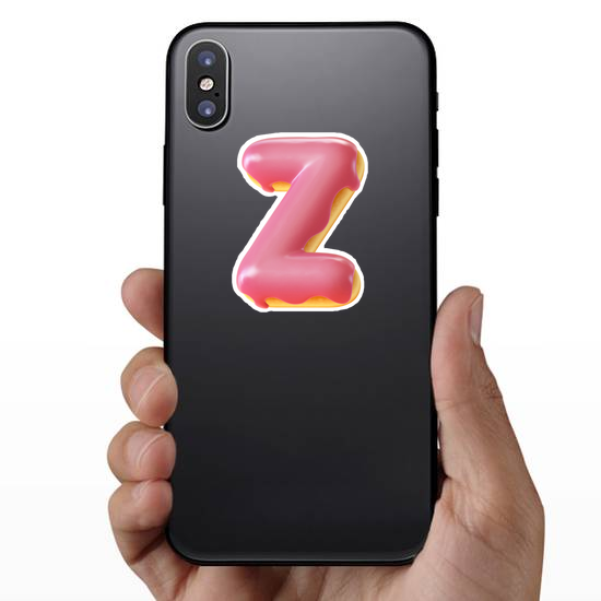Glazed Donut Font Letter Z Sticker