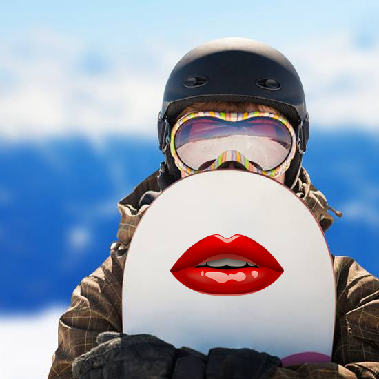 Glossy Female Red Lips Sticker
