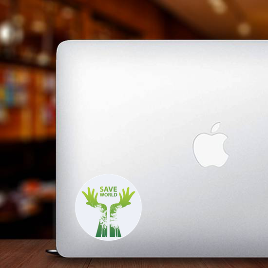 Go Green And Save The World Sticker