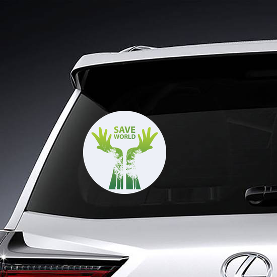 Go Green And Save The World Sticker