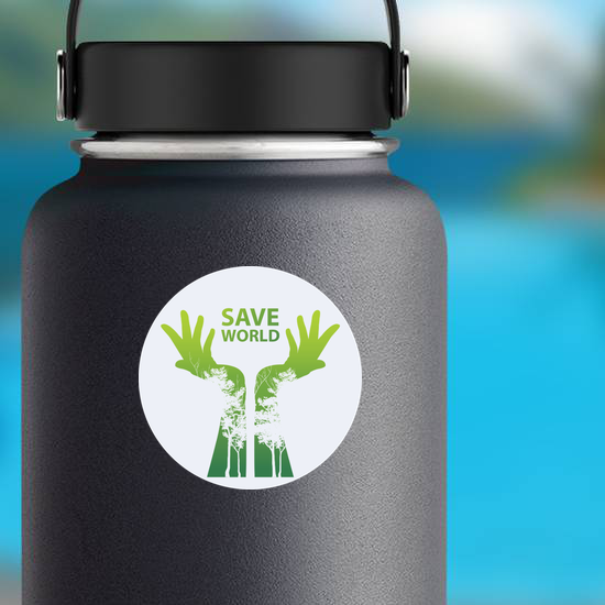 Go Green And Save The World Sticker