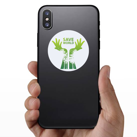 Go Green And Save The World Sticker