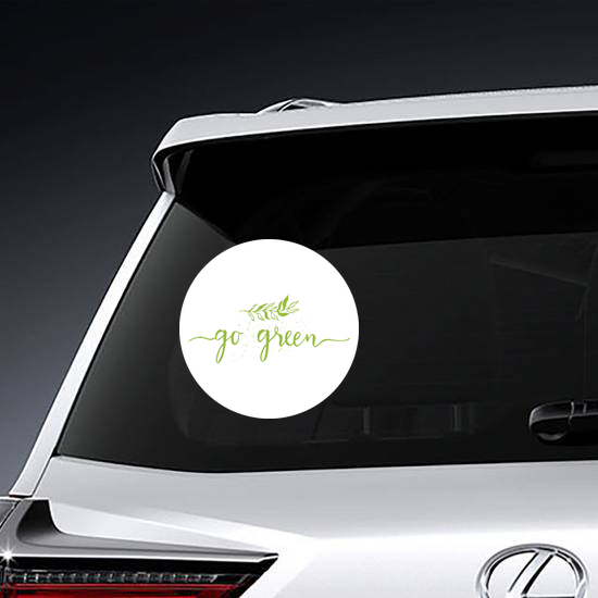 Go Green Calligraphy Sticker