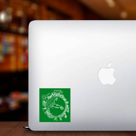 Go Green Earth Doodle Sticker