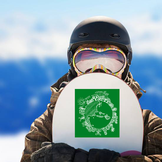 Go Green Earth Doodle Sticker