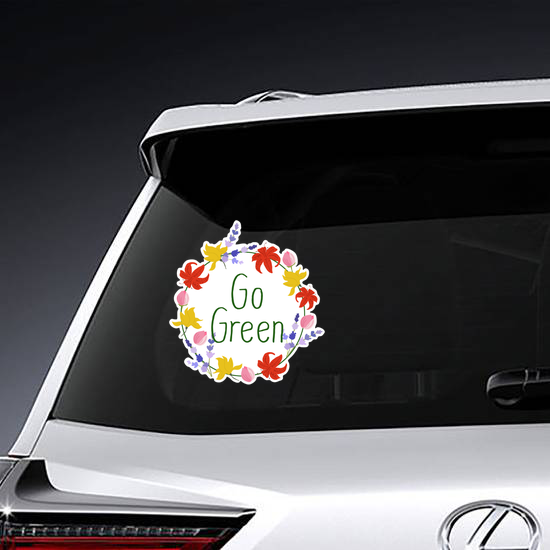 Go Green Flower Sticker