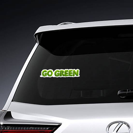 Go Green Made Of Leaves Sticker