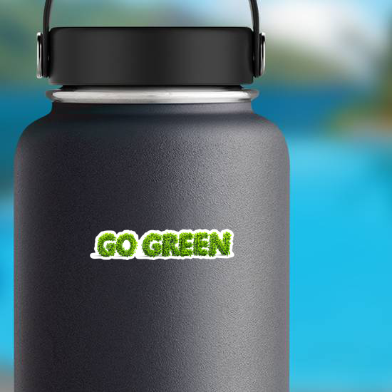 Go Green Made Of Leaves Sticker