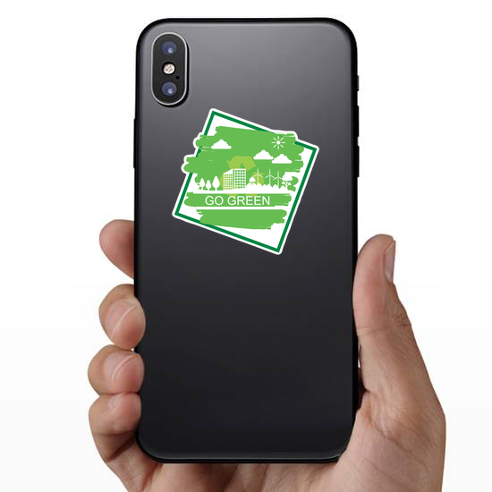 Go Green Renewable Energy Sticker