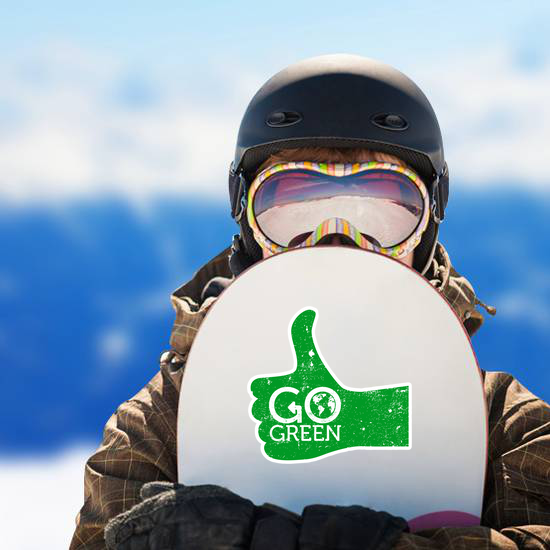 Go Green Thumbs Up Sticker