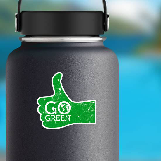 Go Green Thumbs Up Sticker