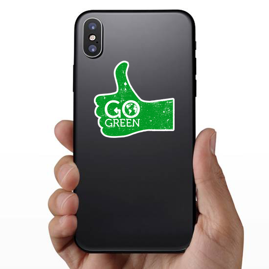 Go Green Thumbs Up Sticker