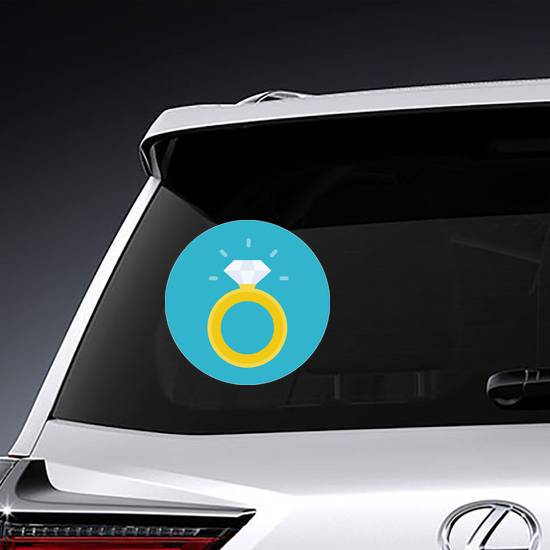 Gold Diamond Ring Sticker
