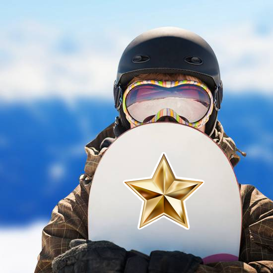 Gold Star Badge Sticker