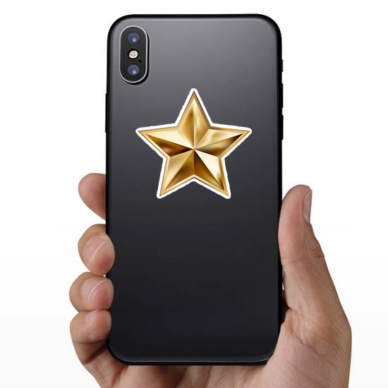 Gold Star Badge Sticker