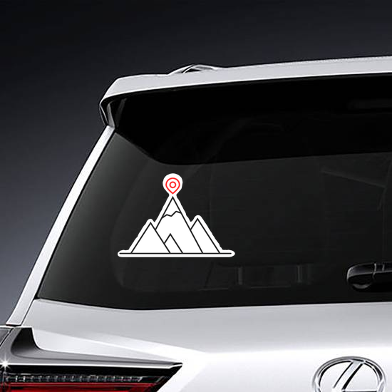 GPS Marker Mountain Sticker