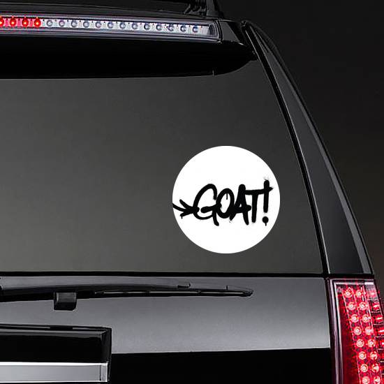 Graffiti Goat Abbreviation Sprayed In Black Sticker