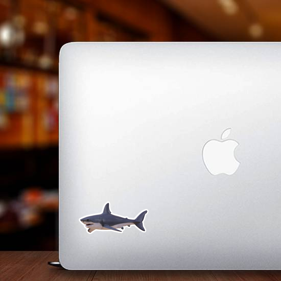 Grazing Great White Shark Sticker
