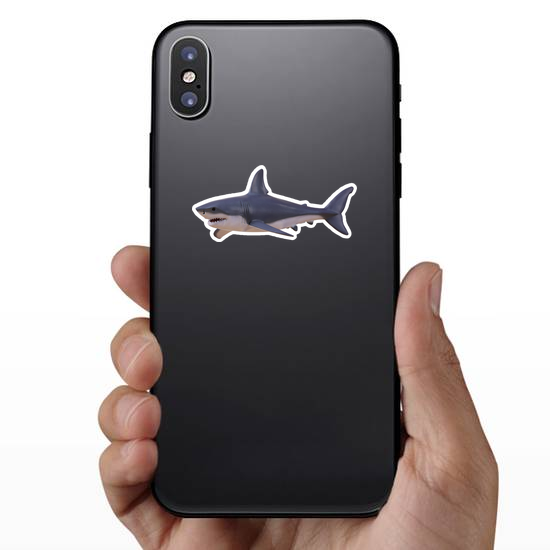 Grazing Great White Shark Sticker