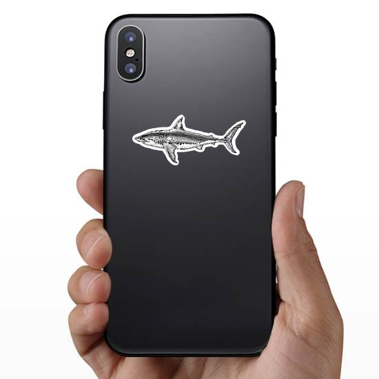 Great White Shark Hand Drawn Sticker