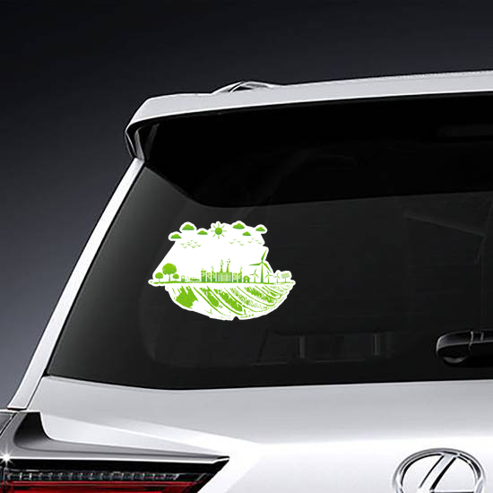 Green Sustainable City Sticker