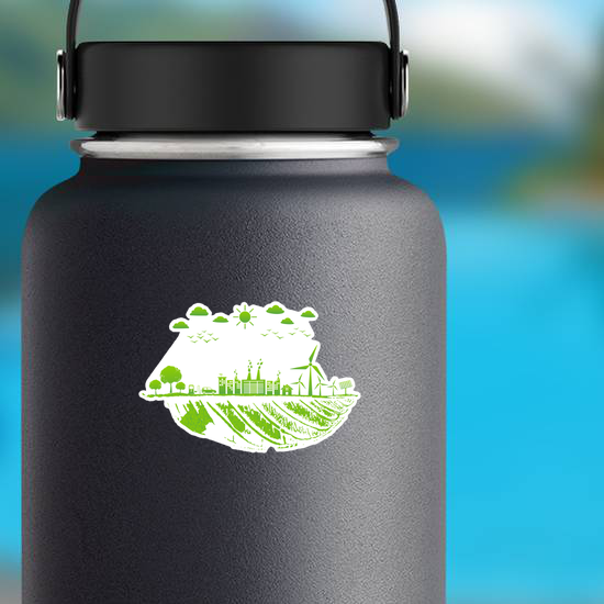 Green Sustainable City Sticker