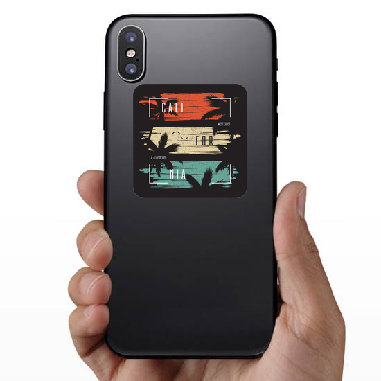 Grunge California Palm Trees Sticker