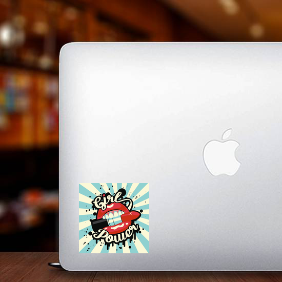 Grunge Girl Power Lipstick Sticker
