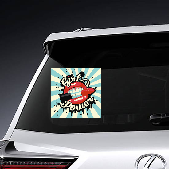 Grunge Girl Power Lipstick Sticker