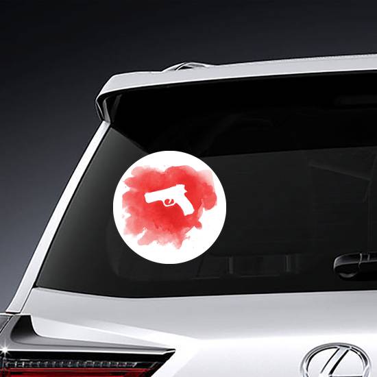 Gun in Crime Scene Sticker
