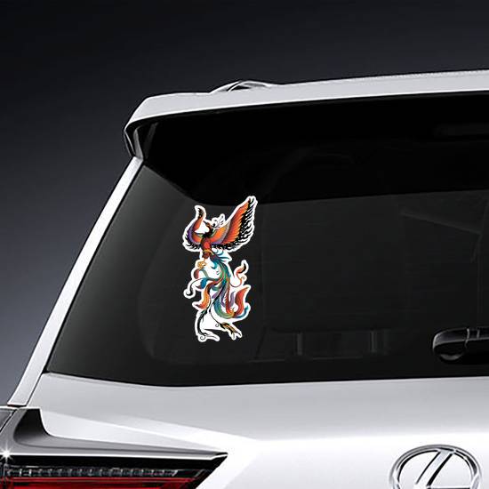 Hand Drawn Colorful Phoenix Sticker