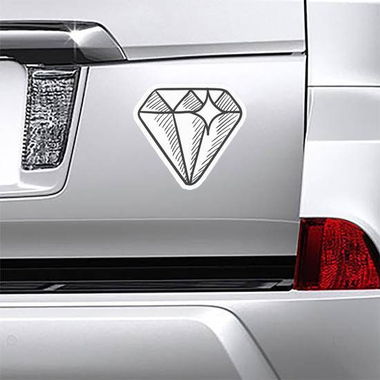 Hand Drawn Diamond Sticker