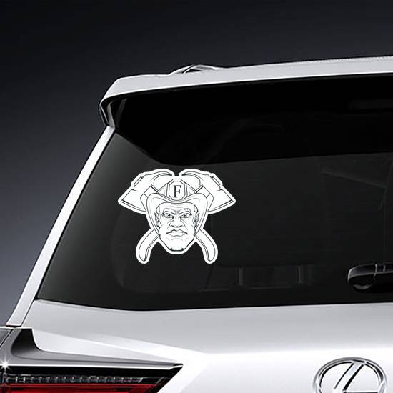 Hand Drawn Firefighter Outline Sticker
