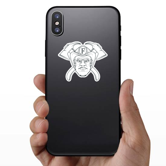 Hand Drawn Firefighter Outline Sticker