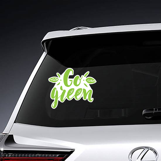 Hand Drawn Go Green Sticker