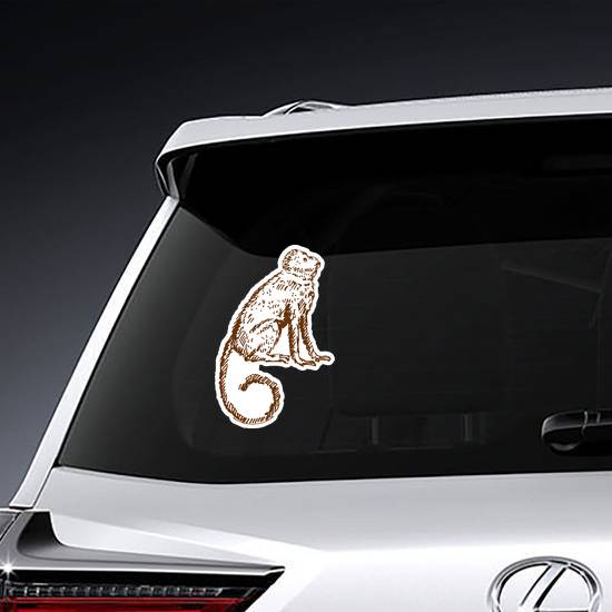 Hand Drawn Monkey Sketch Sticker