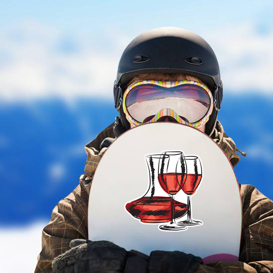 Hand Drawn Wine Glass And Bottle