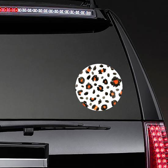 Hand Painting Abstract Watercolor Cheetah Sticker example