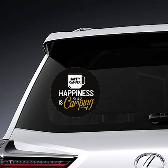 Happiness Is Camping Sticker