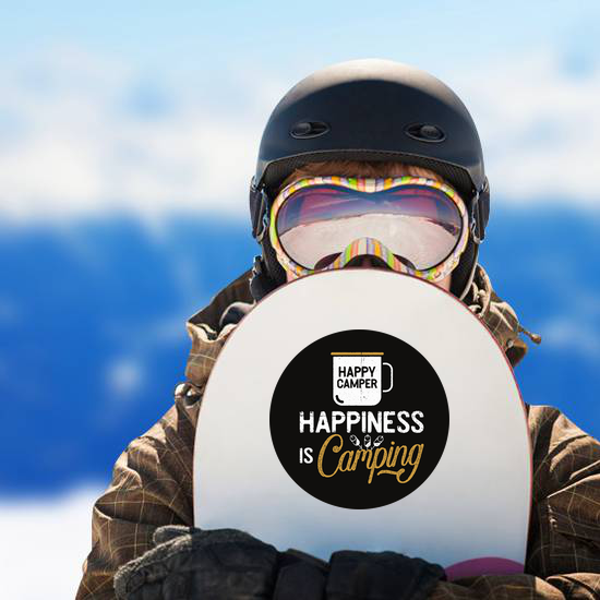 Happiness Is Camping Sticker