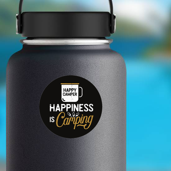 Happiness Is Camping Sticker